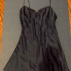 navy blue victoria’s secret slip dress